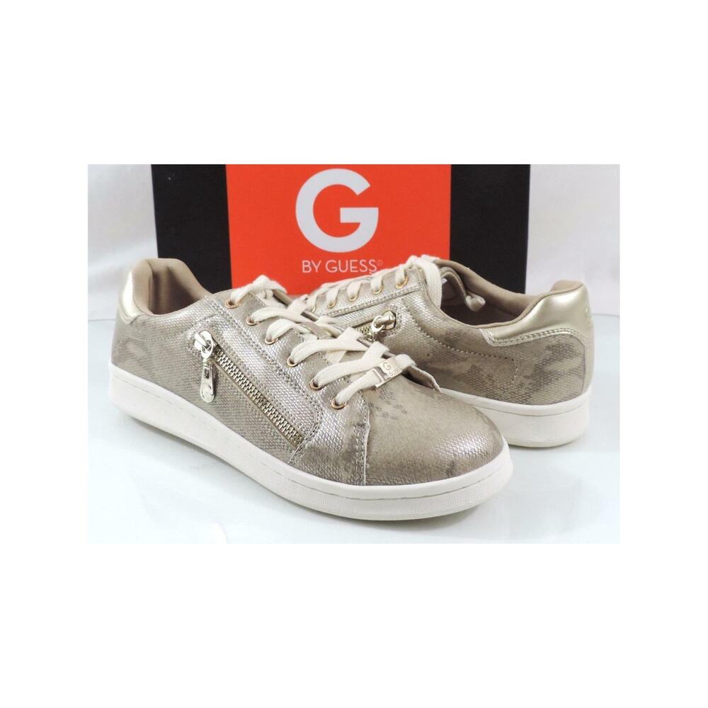 Women's Shoes G by Guess BRIONI 2 Fashion Lace Up Sneakers Gold Multi Size 9.5